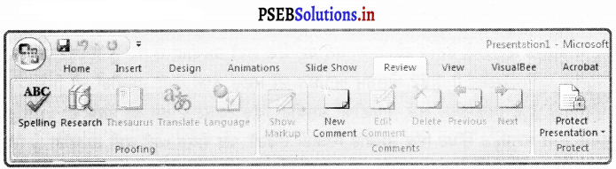 PSEB 8th Class Computer Notes Chapter 4 ਮਾਈਕਰੋਸਾਫਟ ਪਾਵਰਪੁਆਇੰਟ (ਭਾਗ-1 ...
