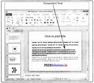 PSEB 8th Class Computer Notes Chapter 5 ਮਾਈਕਰੋਸਾਫਟ ਪਾਵਰਪੁਆਇੰਟ (ਭਾਗ-2 ...