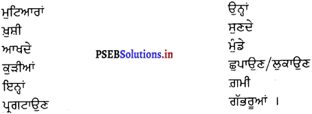 PSEB 8th Class Punjabi Solutions Chapter 11 ਪੰਜਾਬੀ ਲੋਕ-ਨਾਚ ਗਿੱਧਾ 1