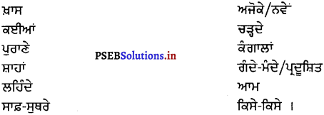 PSEB 8th Class Punjabi Solutions Chapter 3 ਛਿੰਝ ਛਰਾਹਾਂ ਦੀ 1