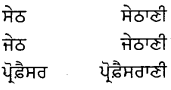 PSEB 8th Class Punjabi Vyakaran ਲਿੰਗ (1st Language) 14