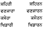 PSEB 8th Class Punjabi Vyakaran ਲਿੰਗ (1st Language) 23