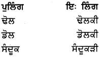 PSEB 8th Class Punjabi Vyakaran ਲਿੰਗ (1st Language) 29