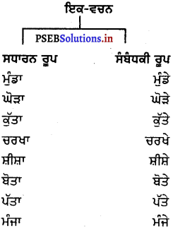 PSEB 8th Class Punjabi Vyakaran ਵਚਨ (1st Language) 1