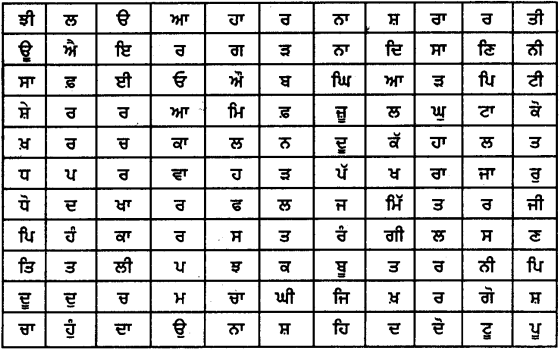 PSEB 8th Class Punjabi Vyakaran ਸ਼ਬਦ-ਜਾਲ ਵਿਚੋਂ ਸਾਰਥਕ ਸ਼ਬਦ ਲੱਭਣਾ (1st Language) 2