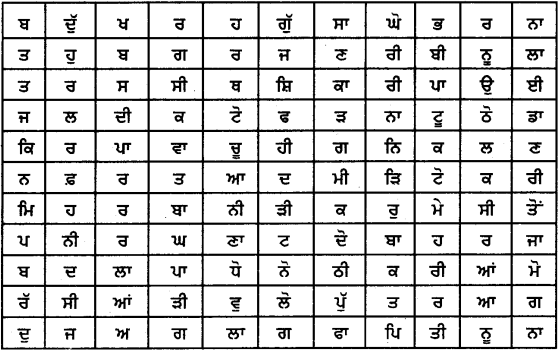 PSEB 8th Class Punjabi Vyakaran ਸ਼ਬਦ-ਜਾਲ ਵਿਚੋਂ ਸਾਰਥਕ ਸ਼ਬਦ ਲੱਭਣਾ (1st Language) 5