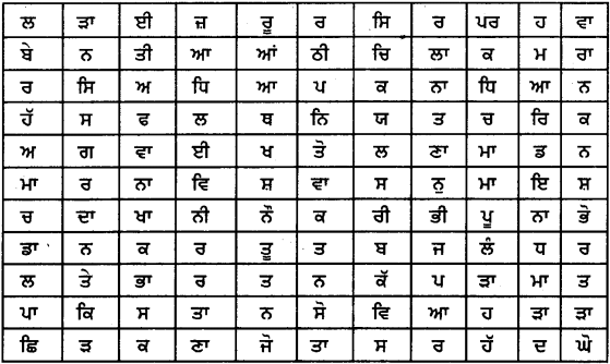 PSEB 8th Class Punjabi Vyakaran ਸ਼ਬਦ-ਜਾਲ ਵਿਚੋਂ ਸਾਰਥਕ ਸ਼ਬਦ ਲੱਭਣਾ (1st Language) 6