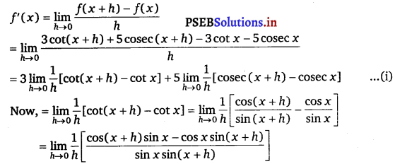 PSEB 11th Class Maths Solutions Chapter 13 Limits and Derivatives Ex 13.2 14