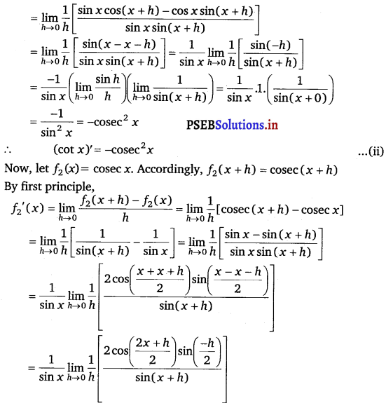 PSEB 11th Class Maths Solutions Chapter 13 Limits and Derivatives Miscellaneous Exercise 12