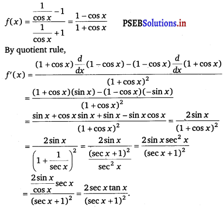 PSEB 11th Class Maths Solutions Chapter 13 Limits and Derivatives Miscellaneous Exercise 16