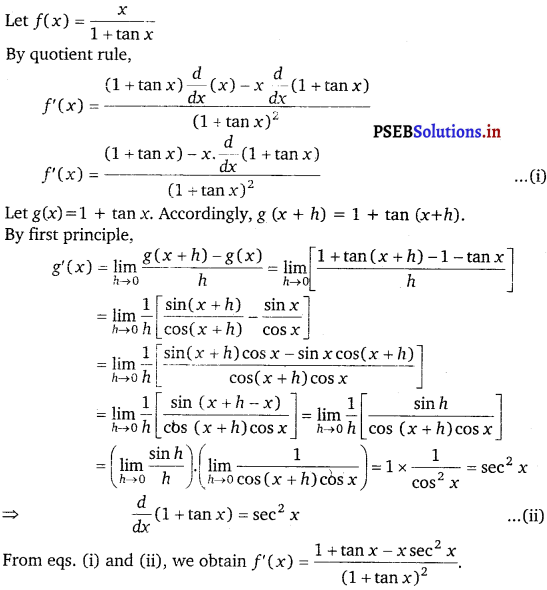PSEB 11th Class Maths Solutions Chapter 13 Limits and Derivatives Miscellaneous Exercise 21