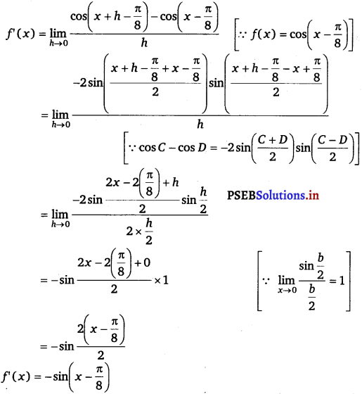 PSEB 11th Class Maths Solutions Chapter 13 Limits and Derivatives Miscellaneous Exercise 3