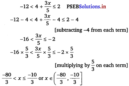 PSEB 11th Class Maths Solutions Chapter 6 Linear Inequalities Miscellaneous Exercise 1