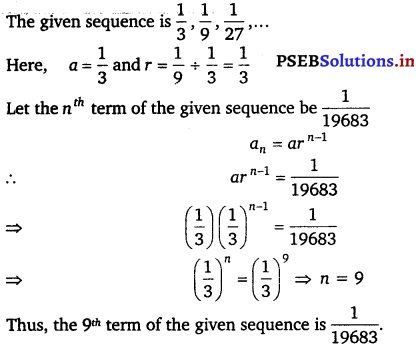 PSEB 11th Class Maths Solutions Chapter 9 Sequences and Series Ex 9.3 2