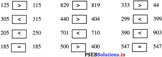 PSEB 3rd Class Maths Solutions Chapter 1 Numbers 110