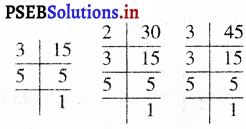 PSEB 5th Class Maths Solutions Chapter 3 महत्तम समावर्तक और लघुत्तम समावर्तक Ex 3.3 5