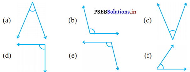 PSEB 5th Class Maths Solutions Chapter 7 रेखा गणित Ex 7.1 1