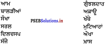 PSEB 6th Class Punjabi Solutions Chapter 9 ਥਾਲ 1
