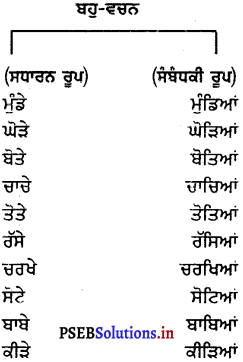 PSEB 6th Class Punjabi Vyakaran ਵਚਨ (1st Language) 2