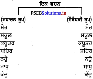 PSEB 6th Class Punjabi Vyakaran ਵਚਨ (1st Language) 5