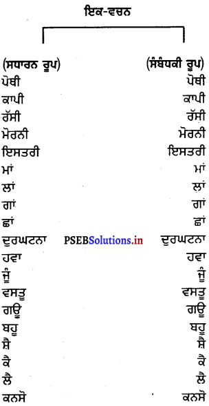 PSEB 6th Class Punjabi Vyakaran ਵਚਨ (1st Language) 9