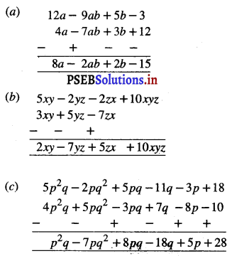 PSEB 8th Class Maths Solutions Chapter 9 ਬੀਜਗਣਿਤਕ ਵਿਅੰਜਕ ਅਤੇ ਤਤਸਮਕ Ex 9.1 5