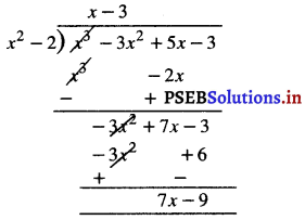 PSEB 10th Class Maths Solutions Chapter 2 बहुपद Ex 2.3 1