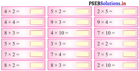 PSEB 3rd Class Maths Solutions Chapter 3 Multiplication 40
