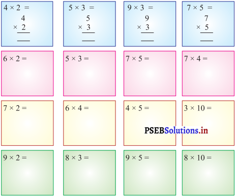 PSEB 3rd Class Maths Solutions Chapter 3 Multiplication 42