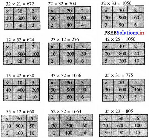 PSEB 3rd Class Maths Solutions Chapter 3 Multiplication 63