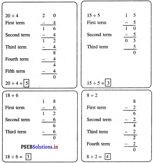 PSEB 3rd Class Maths Solutions Chapter 4 Division 3