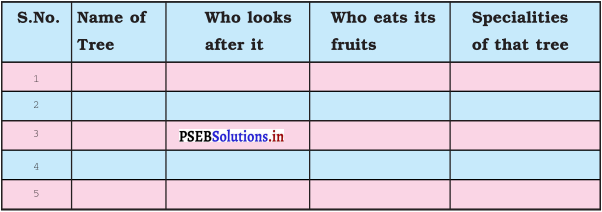 PSEB 4th Class EVS Solutions Chapter 9 Trees and Benefits 1