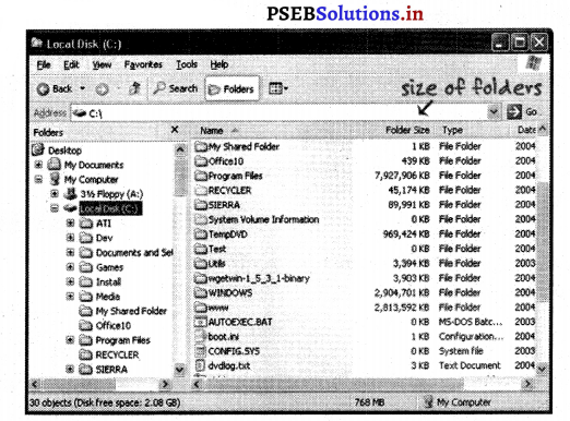 PSEB 7th Class Computer Solutions Chapter 2 विंडोज़ एक्सपलोरर 1