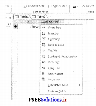 PSEB 9th Class Computer Notes Chapter 5 एम०एस० अक्सैस से परिचय – PSEB ...