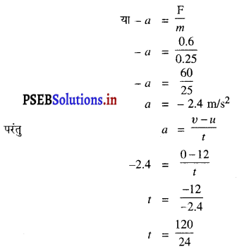 PSEB 9th Class Science Important Questions Chapter 9 बल तथा गति के नियम 10