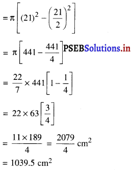 PSEB 10th Class Maths Solutions Chapter 12 वृत्तों से संबंधित क्षेत्रफल Ex 12.1 3