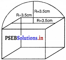 PSEB 10th Class Maths Solutions Chapter 13 पृष्ठीय क्षेत्रफल और आयतन Ex 13.1 5