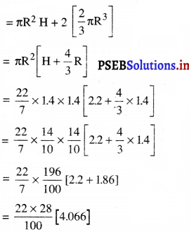 PSEB 10th Class Maths Solutions Chapter 13 पृष्ठीय क्षेत्रफल और आयतन Ex 13.2 6