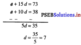 PSEB 10th Class Maths Solutions Chapter 5 समांतर श्रेढ़ियाँ Ex 5.2 4