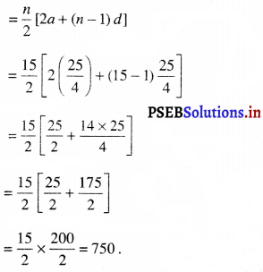 PSEB 10th Class Maths Solutions Chapter 5 समांतर श्रेढ़ियाँ Ex 5.4 4