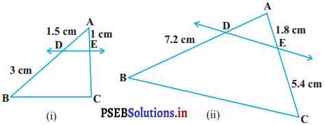 PSEB 10th Class Maths Solutions Chapter 6 त्रिभुज Ex 6.2 1