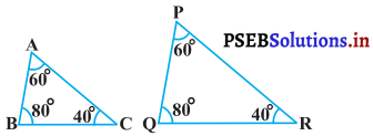 PSEB 10th Class Maths Solutions Chapter 6 त्रिभुज Ex 6.3 1