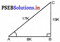 PSEB 10th Class Maths Solutions Chapter 8 त्रिकोणमिति का परिचय Ex 8.1 6