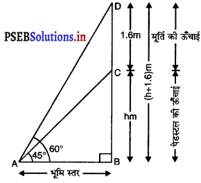 PSEB 10th Class Maths Solutions Chapter 9 त्रिकोणमिति के कुछ अनुप्रयोग Ex 9.1 11