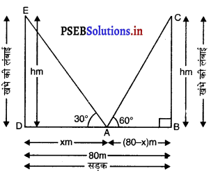 PSEB 10th Class Maths Solutions Chapter 9 त्रिकोणमिति के कुछ अनुप्रयोग Ex 9.1 13