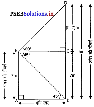 PSEB 10th Class Maths Solutions Chapter 9 त्रिकोणमिति के कुछ अनुप्रयोग Ex 9.1 16