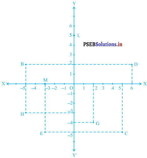 PSEB 9th Class Maths Solutions Chapter 3 निर्देशांक ज्यामिति Ex 3.2 5