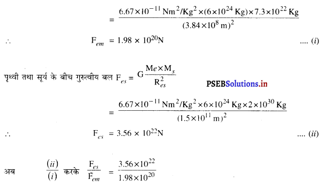 PSEB 9th Class Science Important Questions Chapter 10 गुरुत्वाकर्षण 25
