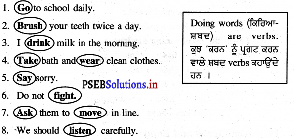 PSEB 3rd Class English Solutions Chapter 6 Lazy Param 8