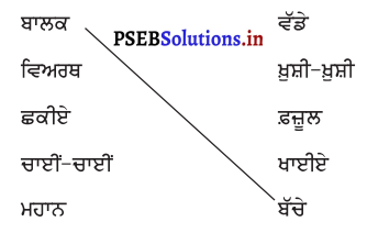 PSEB 3rd Class Punjabi Solutions Chapter 14 ਬਾਲਕ ਬੀਬੇ-ਰਾਣੇ 1